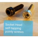 M3x20mm Socket Head Self-Tapping Screws Black Oxide...12pcs