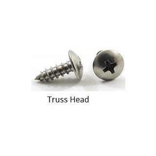 #6x3/4" Truss Head Phillips Self Tapping Stainless Steel 12 pcs.
